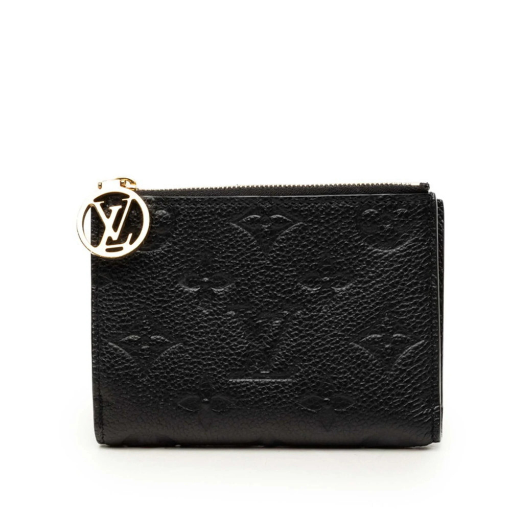 Louis Vuitton Monogram Empreinte Portefeuille Lisa Bi-fold Wallet M83365 Noir...